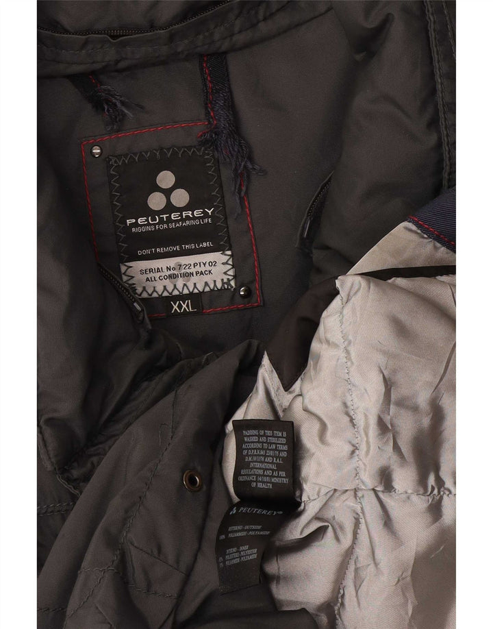 PEUTEREY Herre Utility Jacket UK 44 2XL Sort Polyamid