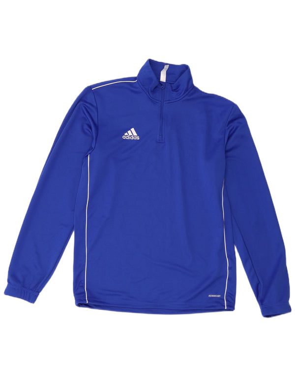 Adidas Herre Aeroready Zip Neck Pullover Træningsdragt Top Medium Blue Polyester