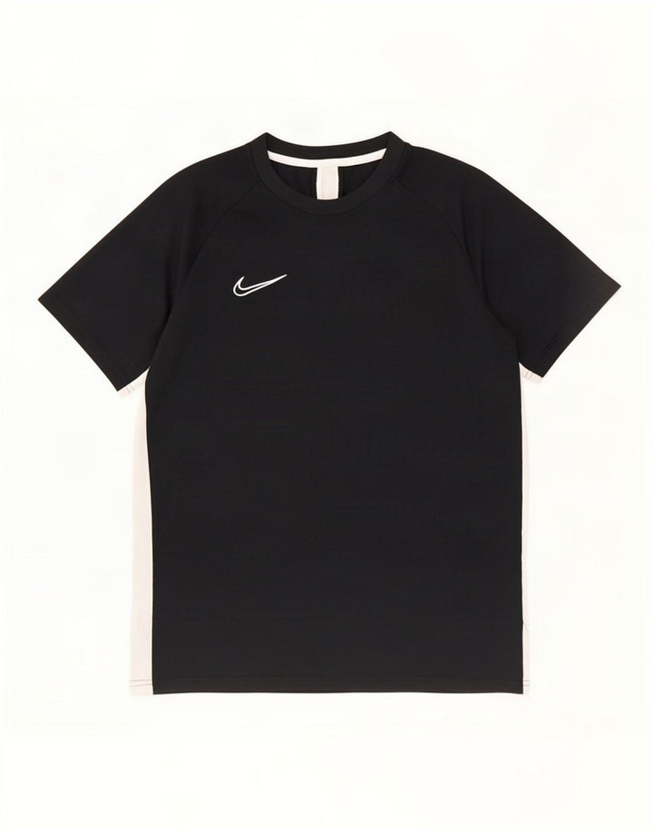 Nike Herre Dri Fit T-Shirt Top Stor Sort Colourblock Polyester