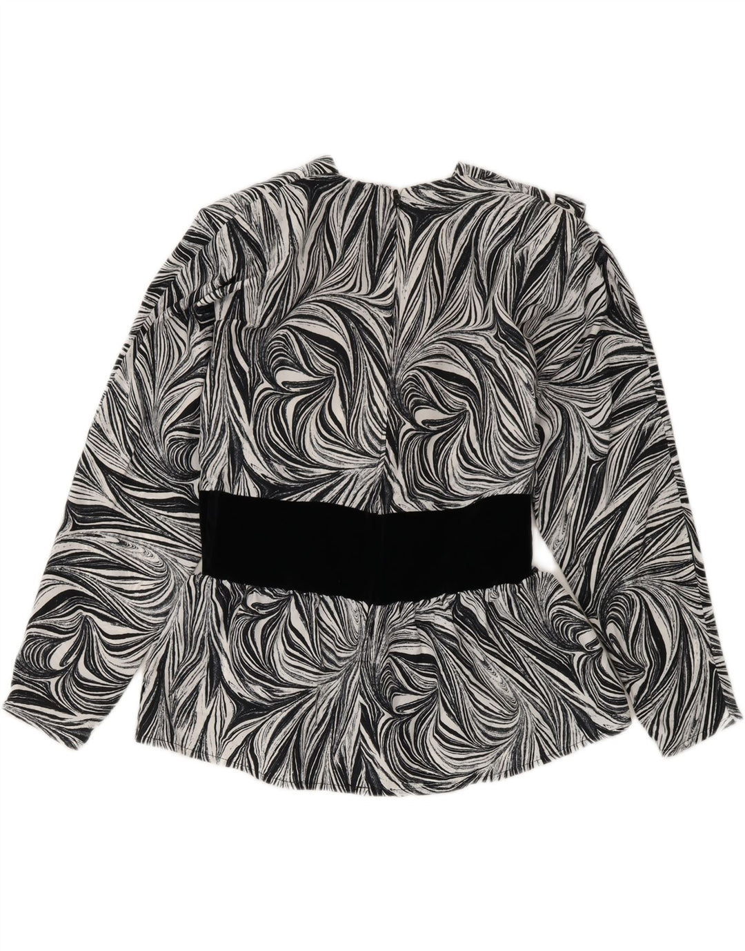 EGON VON FURSTENBERG Womens Abstract Pattern Blouse Top IT 44 Medium Grey Vintage Egon Von Furstenberg and Second-Hand Egon Von Furstenberg from Messina Hembry 