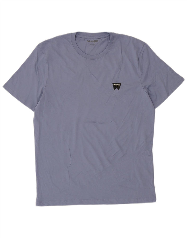 WRANGLER Herre T-Shirt Top Medium Blå Bomuld