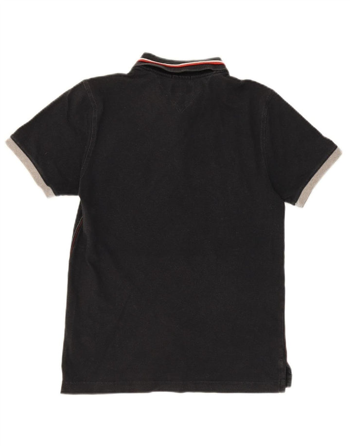 TOMMY HILFIGER Mens Polo Shirt Medium Navy Blue Cotton