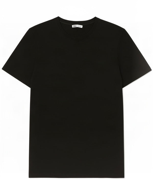 Zara Herre T-Shirt Top Medium Sort