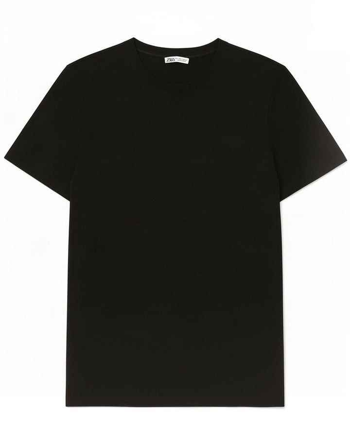 Zara Herre T-Shirt Top Medium Sort