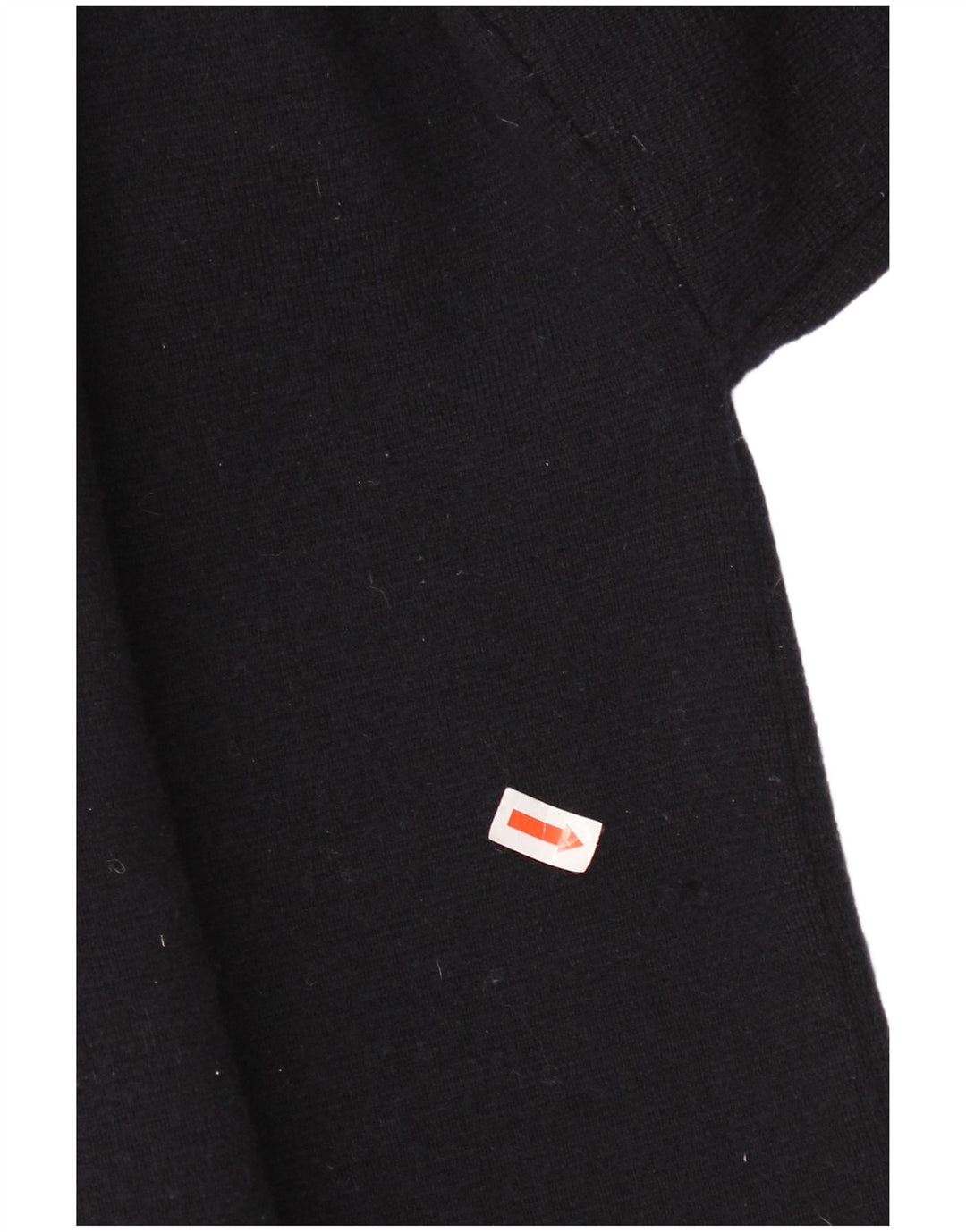 Jaeger Womens Crop Crew Neck Jumper Sweater UK 16 Large Black Wool