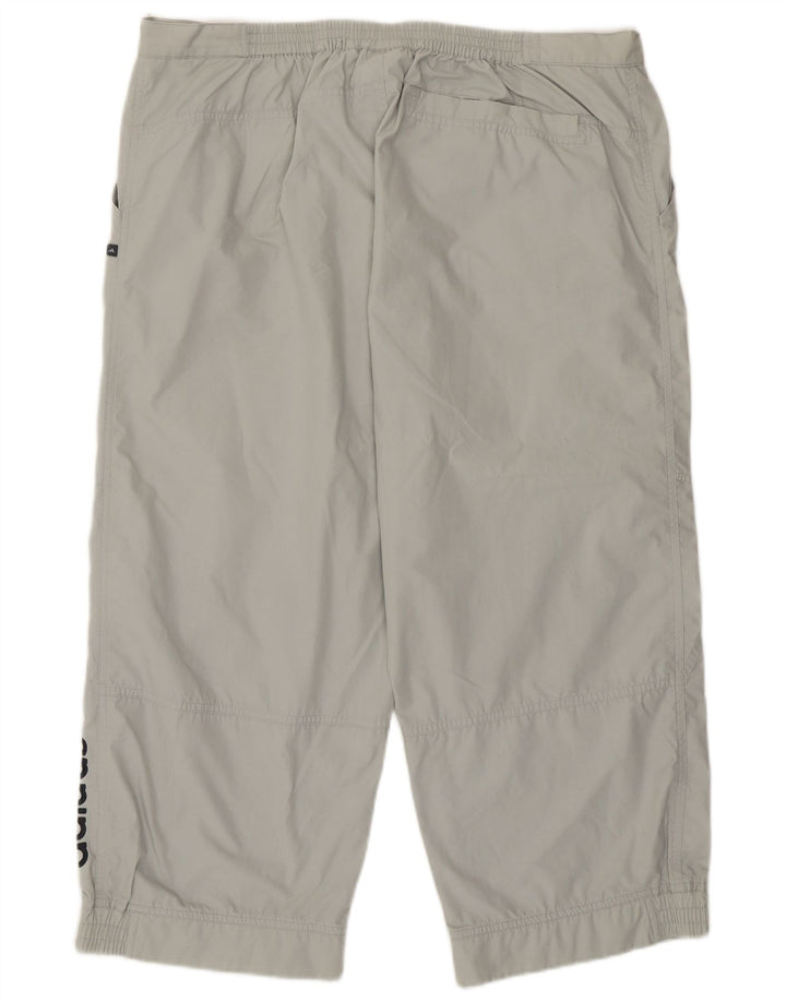 ADIDAS Mens Graphic Capri Trousers W40 L21 Grey Polyester