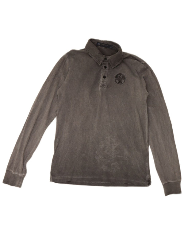 North Sails Boys Langærmet Polo Shirt 11-12 År Grå Bomuld