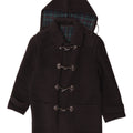 Pierre Cardin Herre Hooded Duffel Coat IT 48 Medium Black Check Wool