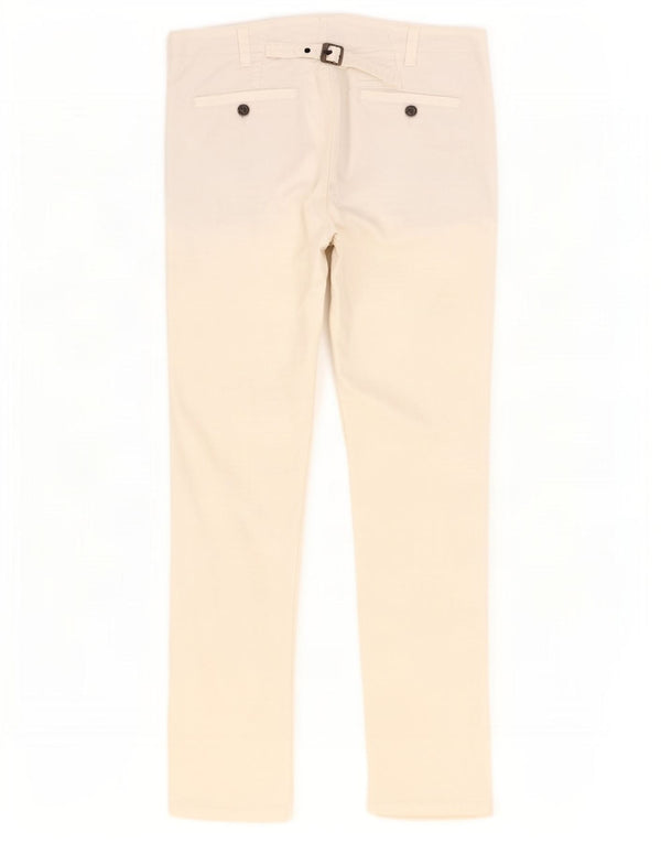 Marina Militare Womens Slim Chino Trousers IT 46 Large W32 L31 White