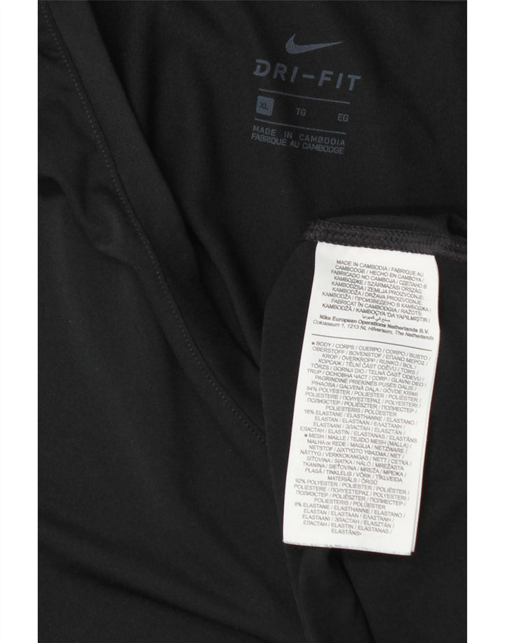 Nike herre Dri Fit T-shirt top XL sort polyester