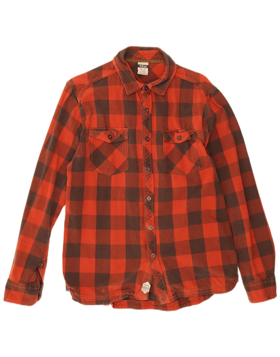 Rab Herre Flanelskjorte Medium Rød Gingham Bomuld