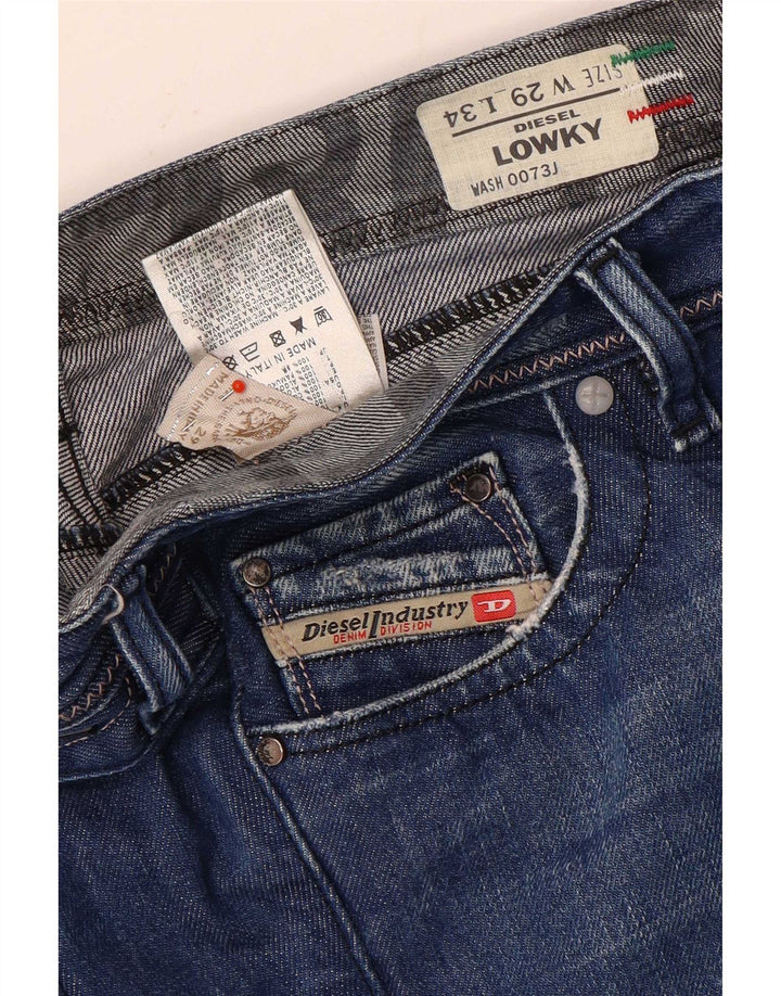 Diesel Dame Lowky Distressed Slim Jeans W29 L30 Blå Bomuld