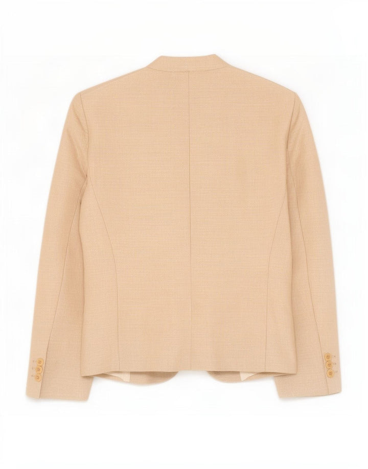 Zara Dame 1 Knap Blazer Jacket UK 12 Medium Beige