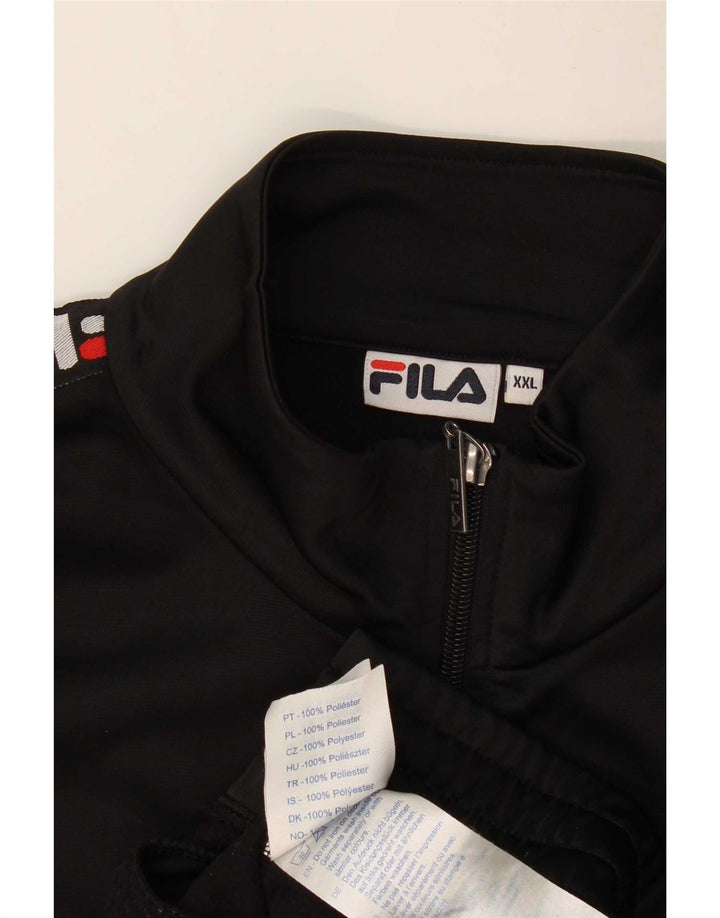 Fila Grafisk træningsdragt jakke til mænd 2XL Sort Polyester