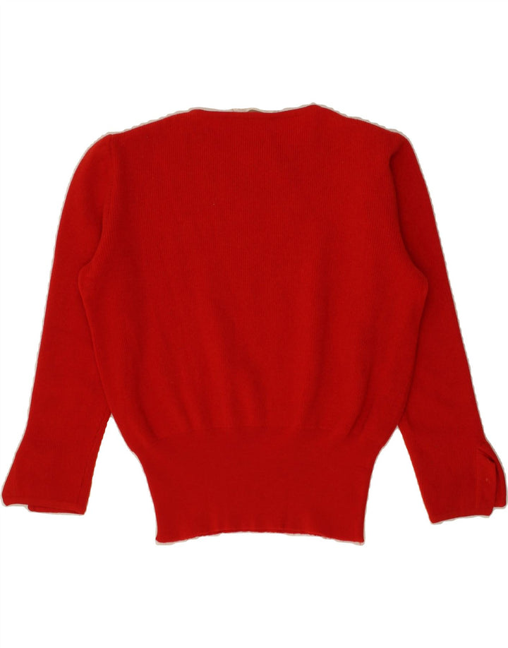 VINTAGE Womens Crew Neck Jumper Sweater IT 44 Medium Red Vintage Vintage and Second-Hand Vintage from Messina Hembry 