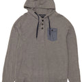JACK & JONES Herre Knaphals Hættetrøje XL Grå Bomuld