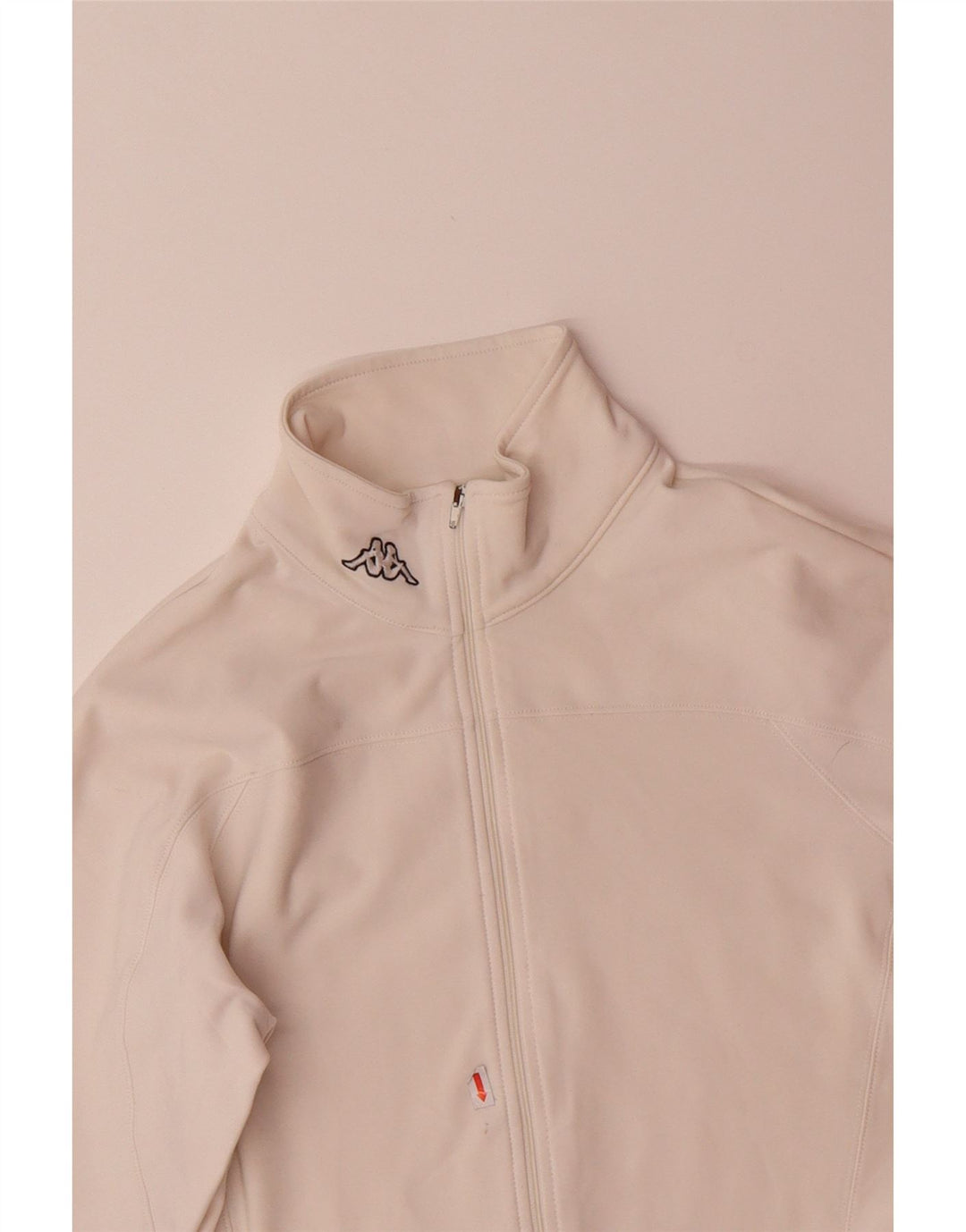 KAPPA Womens Tracksuit Top Jacket UK 14 Large Off White Polyamide