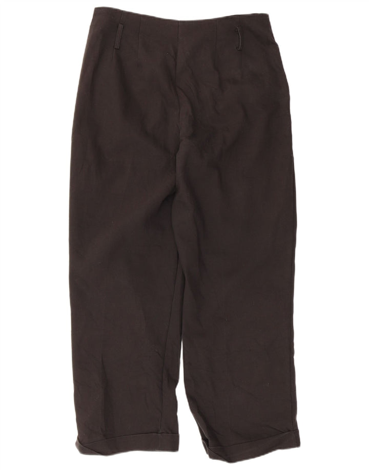 Zara Straight Cropped Bukser Medium W28 L25 Sort Bomuld