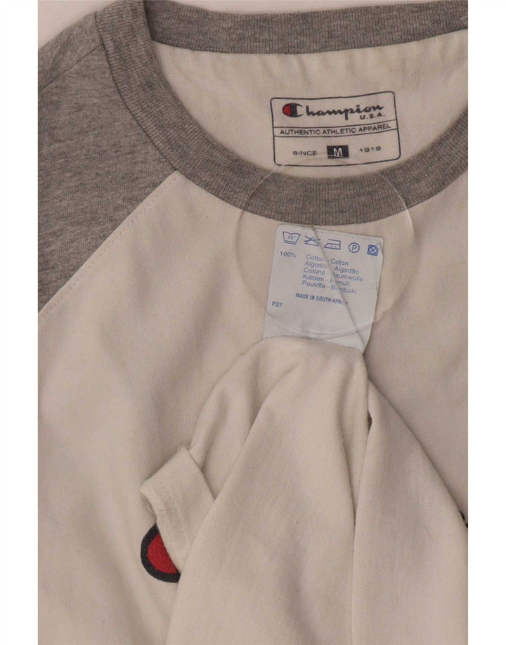 Champion Herre Grafisk Vest Top Medium Hvid Colourblock Cotton