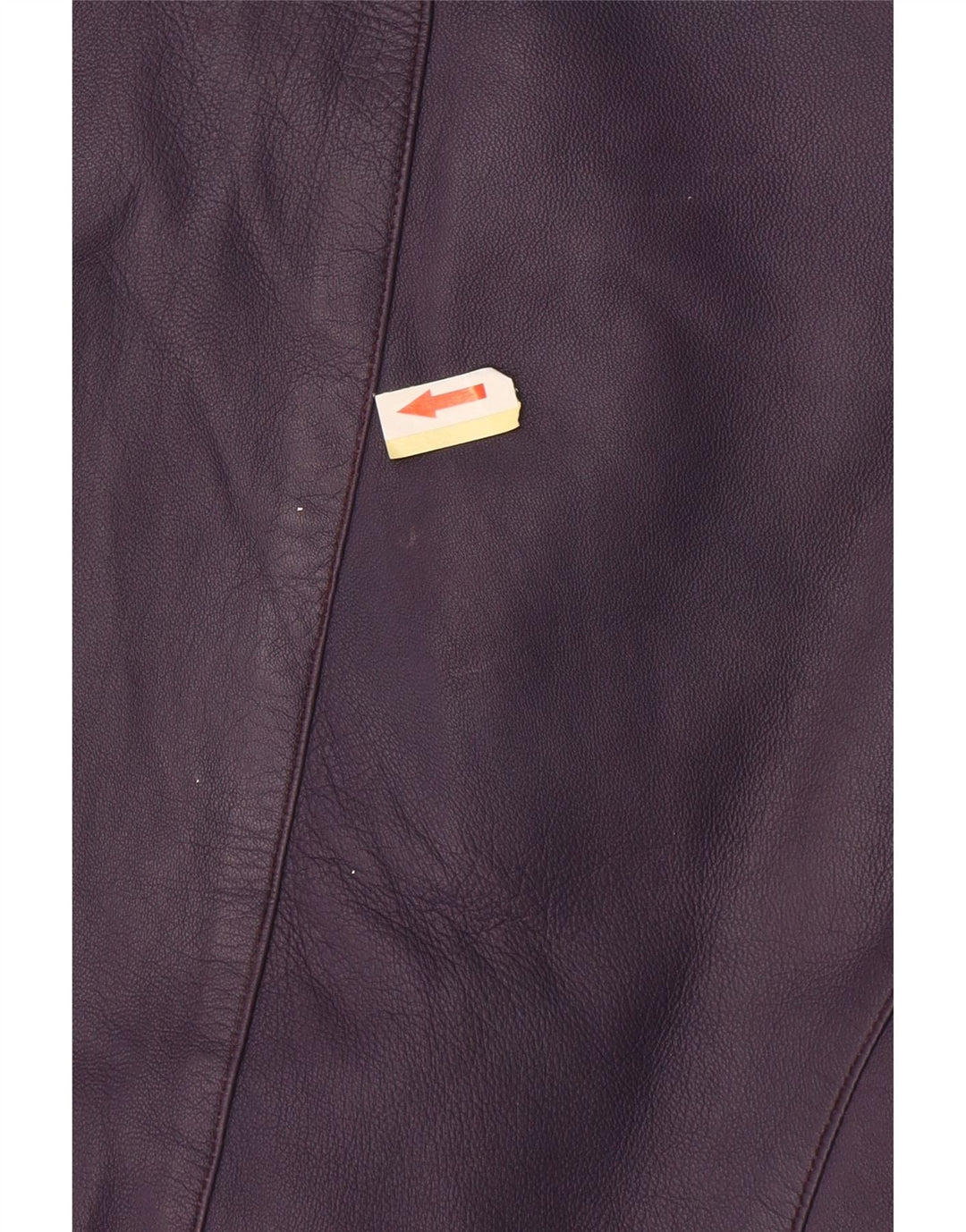 Vintage Dame Crop Læderjakke UK 10 Small Purple