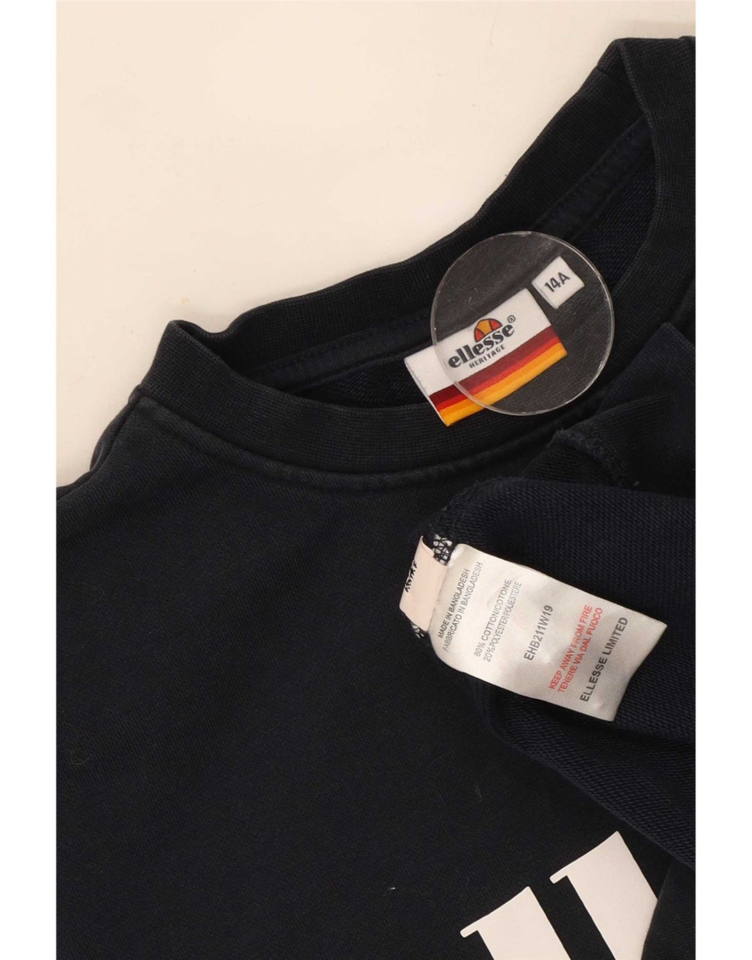 Ellesse Boys Heritage Graphic Sweatshirt Jumper 13-14 år Navy Blue