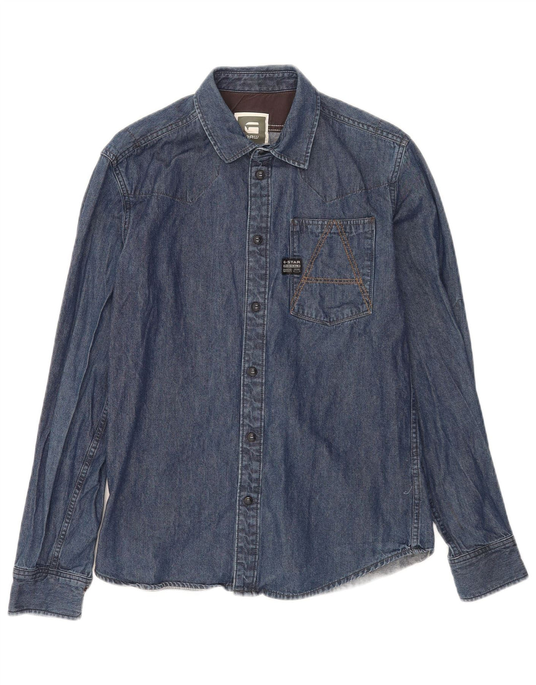 G-Star Herre Denim Shirt Medium Blue Bomuld