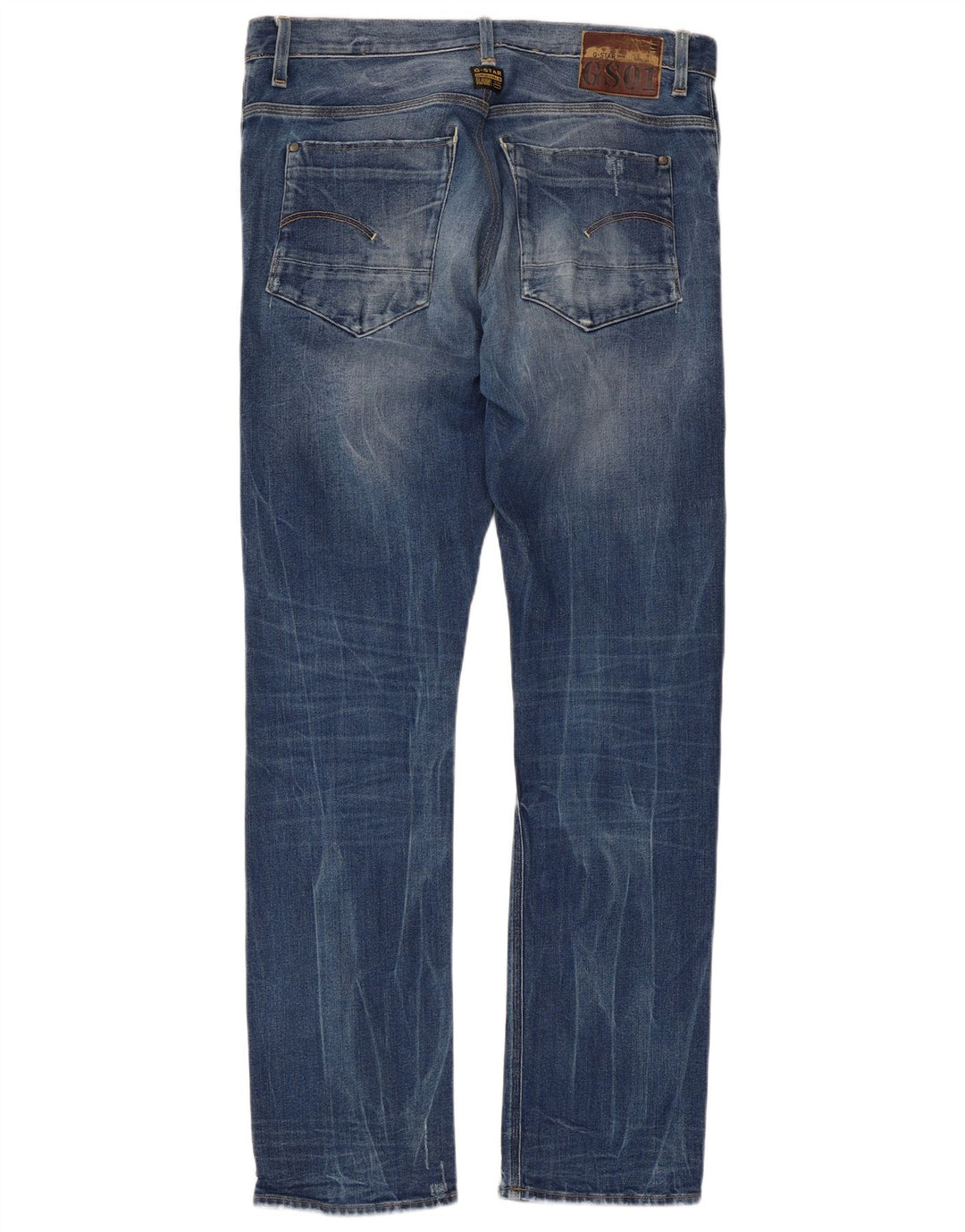 G-STAR Straight Jeans til mænd W36 L34 Blå Bomuld