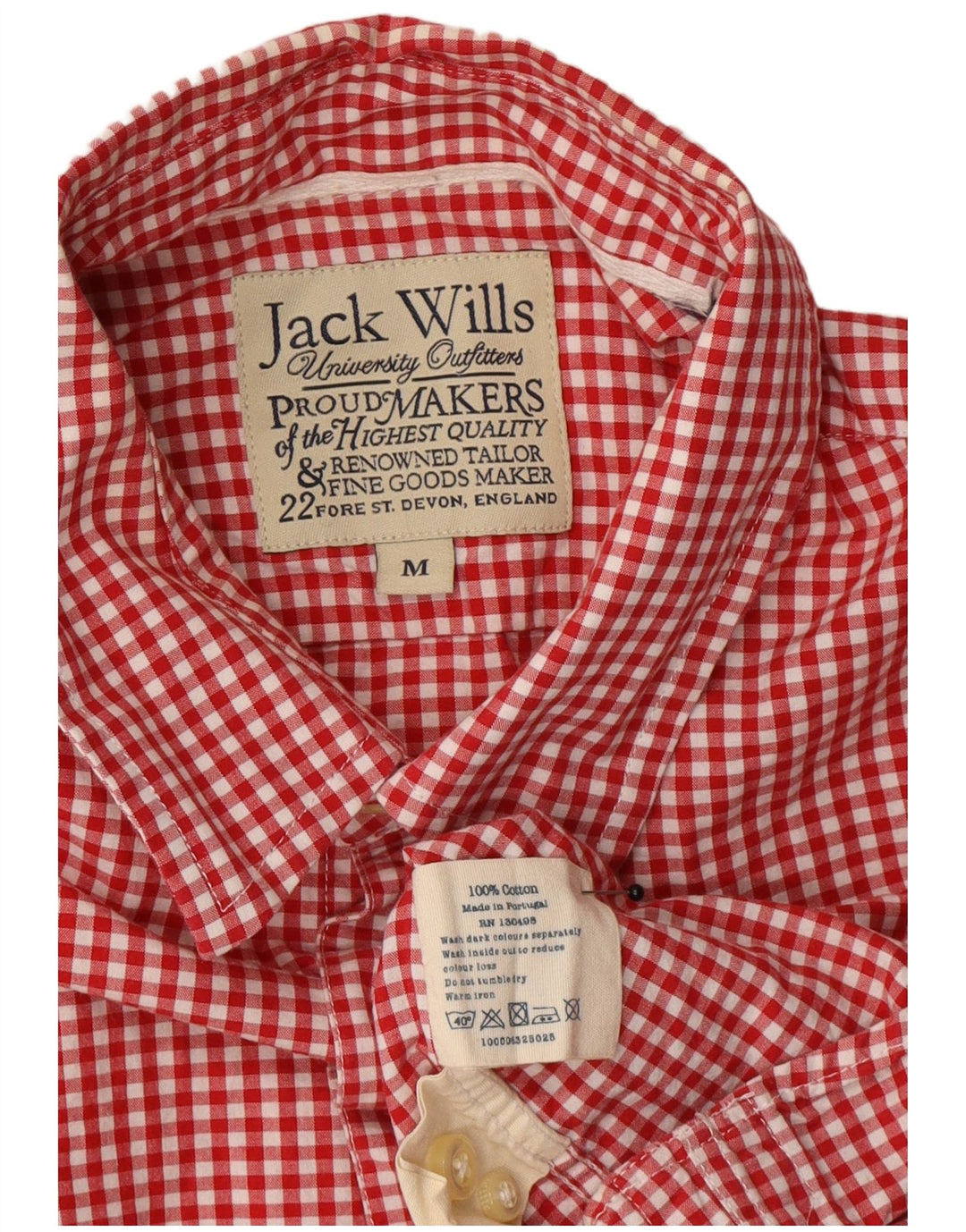 Jack Wills Herreskjorte Medium Rød Gingham Bomuld