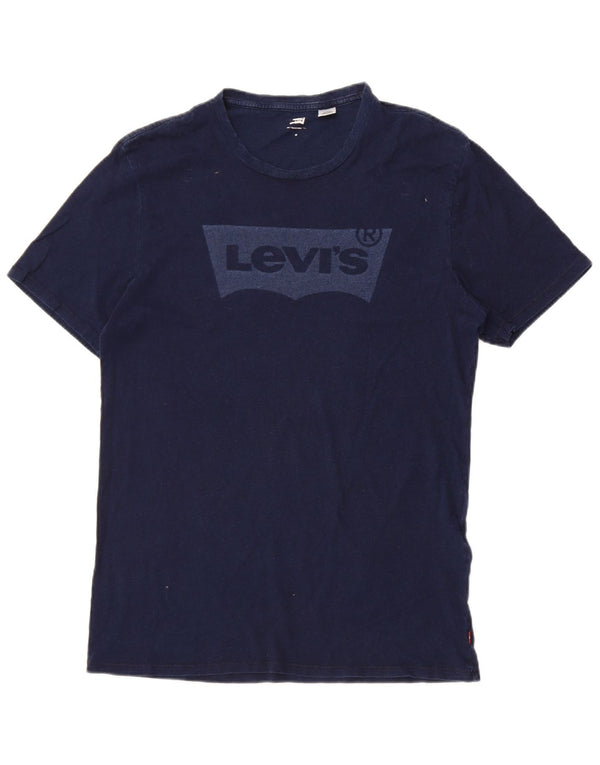 Levi's Herre grafisk T-shirt Top Medium Navyblå Bomuld