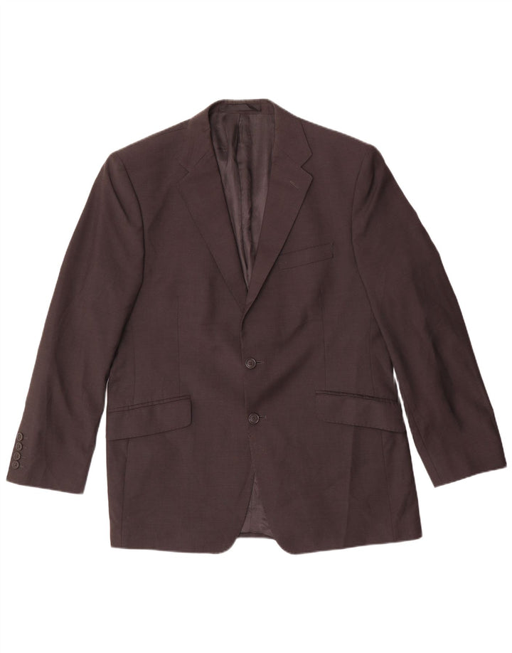 Marks & Spencer Herre 2-knaps blazerjakke UK 42 Large Brown New Wool