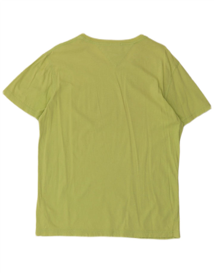 TOMMY HILFIGER Herre grafisk T-shirt top mellemgrøn bomuld