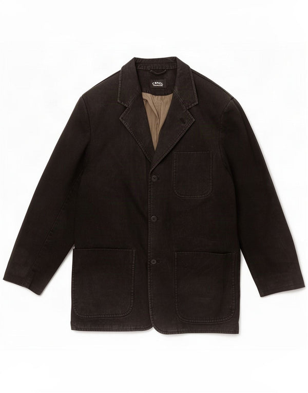 Camel Active Herre 3-knaps blazerjakke IT 48 Medium Sort Bomuld