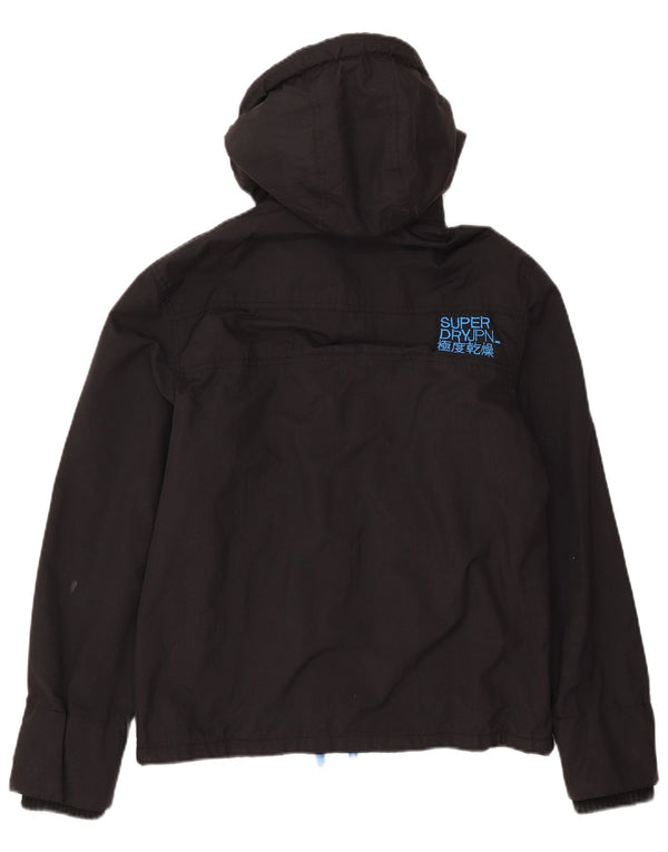 Superdry Dame Oversized Windbreaker Jacket UK 10 Small Black