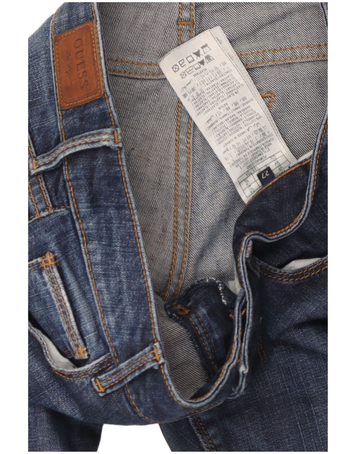 GUESS Dame Beverly Skinny Jeans W27 L29 Blå Bomuld