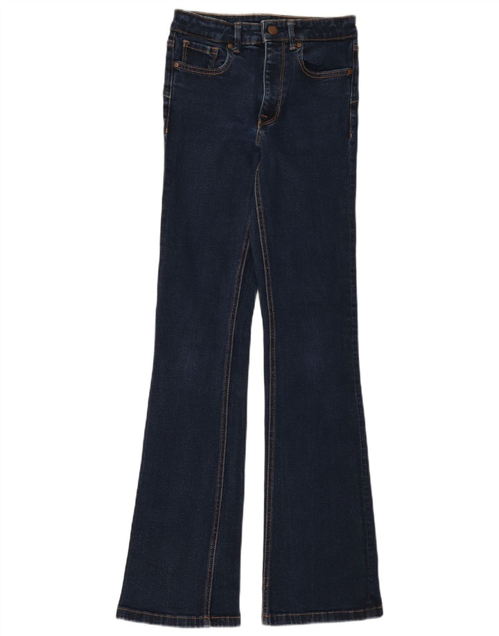 Zara Dame Flared Jeans EU 34 2XS W24 L32 Marineblå