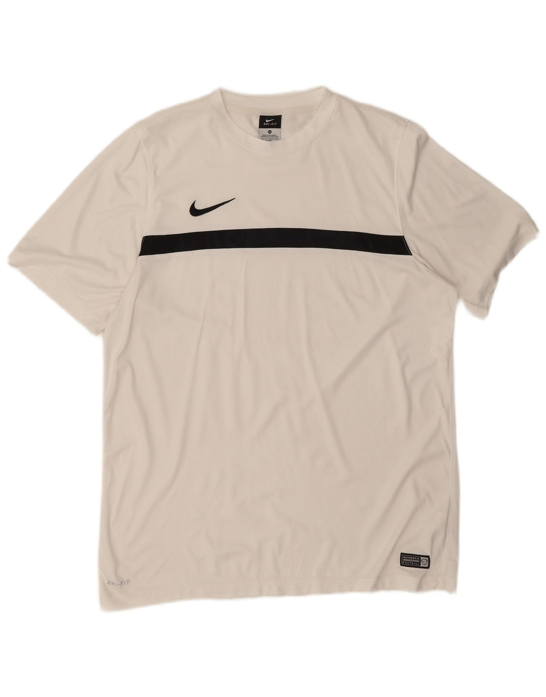 Nike Herre Dri Fit T-shirt Top XL Hvid Colourblock Polyester