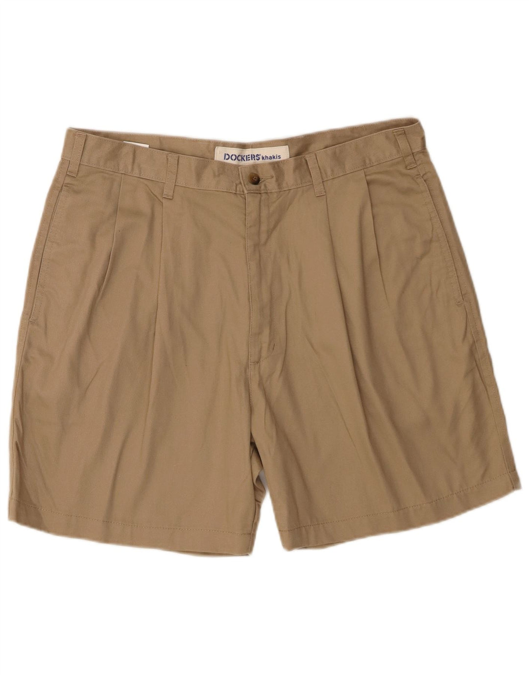 DOCKERS Herre Khakis Pegged Chino Shorts W36 Stor Beige Bomuld