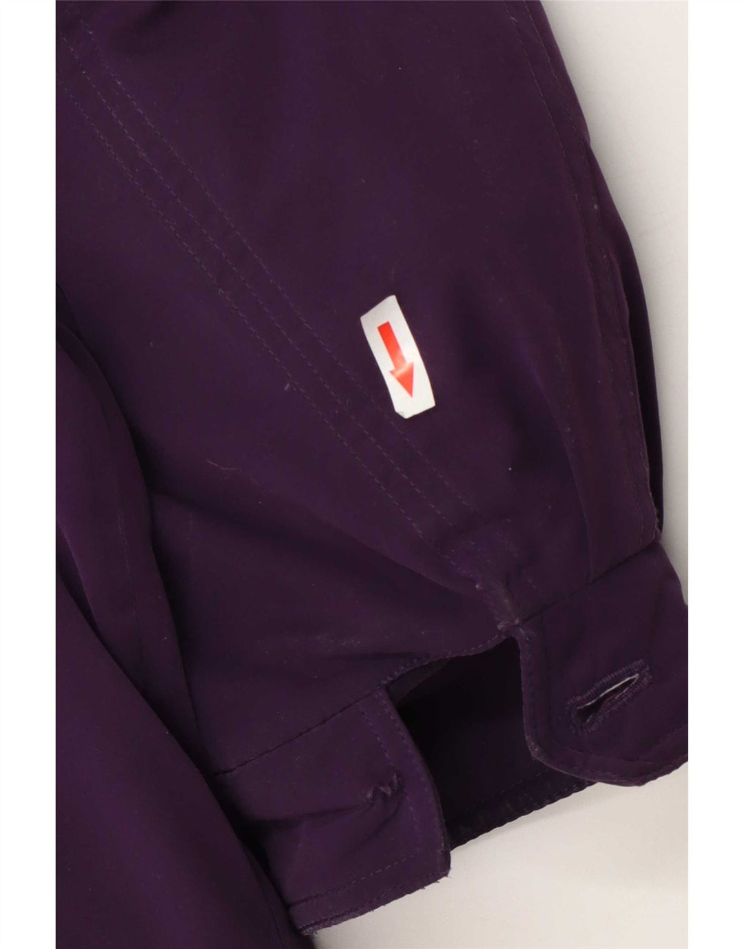 Vintage oversize polstret frakke til kvinder EU 46 XL lilla polyester