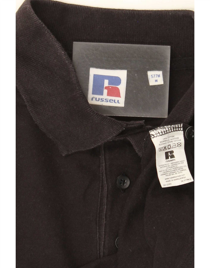 Russell Athletic Herre Polo Shirt Medium Sort Bomuld