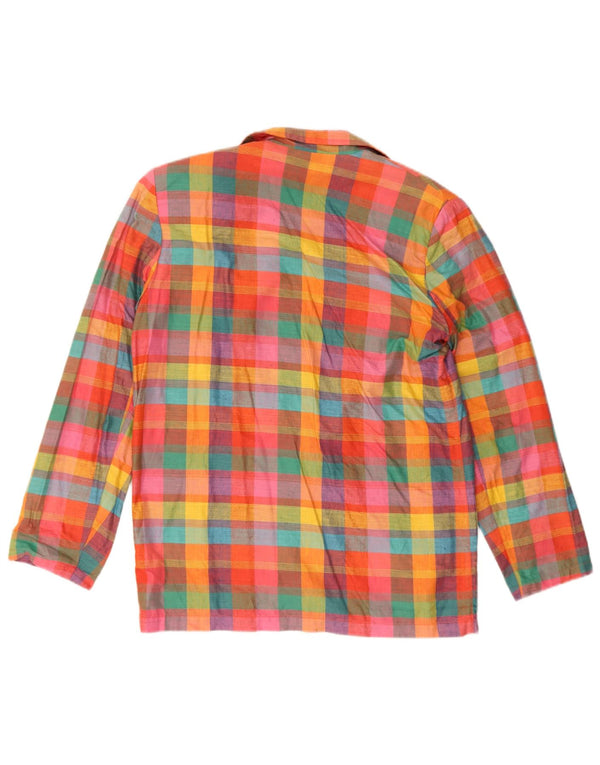 Express Dame 1 Knap Blazer Jacket UK 10 Small Flerfarvet Ternet