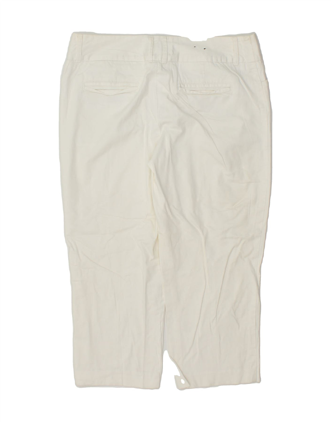 MOSSIMO Womens Straight Capri Trousers US 8 Medium W30 L21 White Cotton Vintage Mossimo and Second-Hand Mossimo from Messina Hembry 