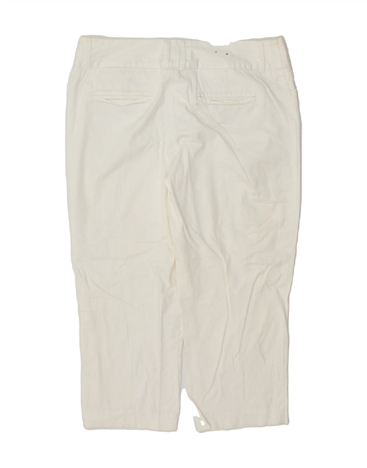MOSSIMO Womens Straight Capri Trousers US 8 Medium W30 L21 White Cotton Vintage Mossimo and Second-Hand Mossimo from Messina Hembry 