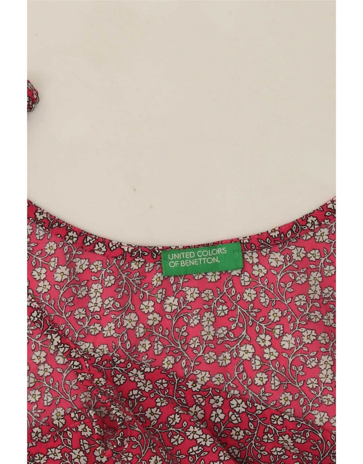 Benetton Dame Cami Top UK 12 Medium Red Floral