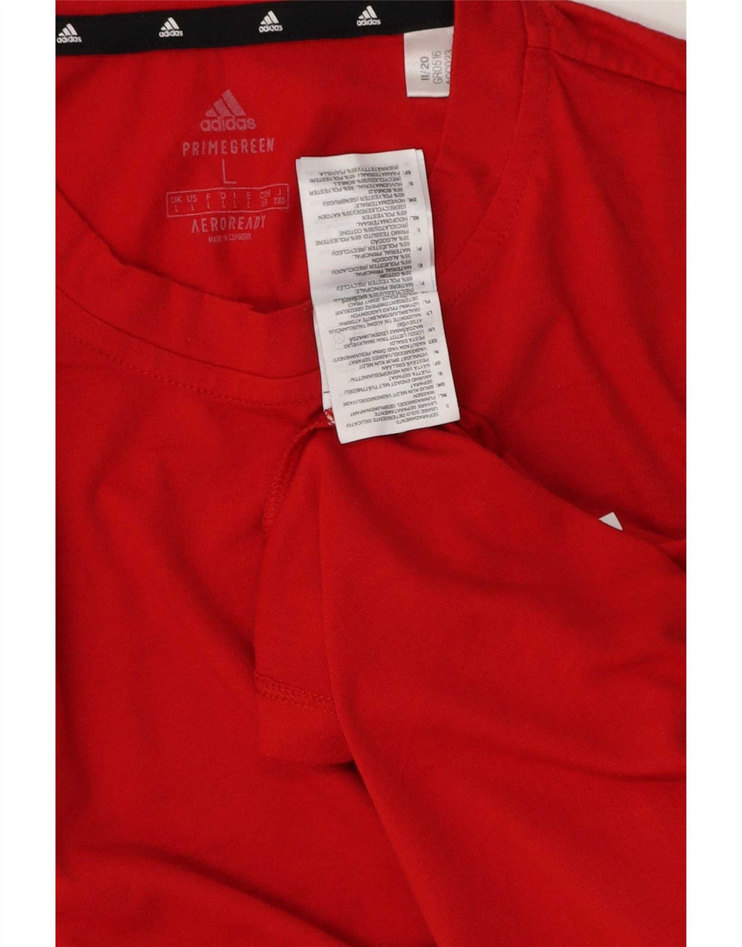 Adidas Herre T-Shirt Top Stor Rød Bomuld