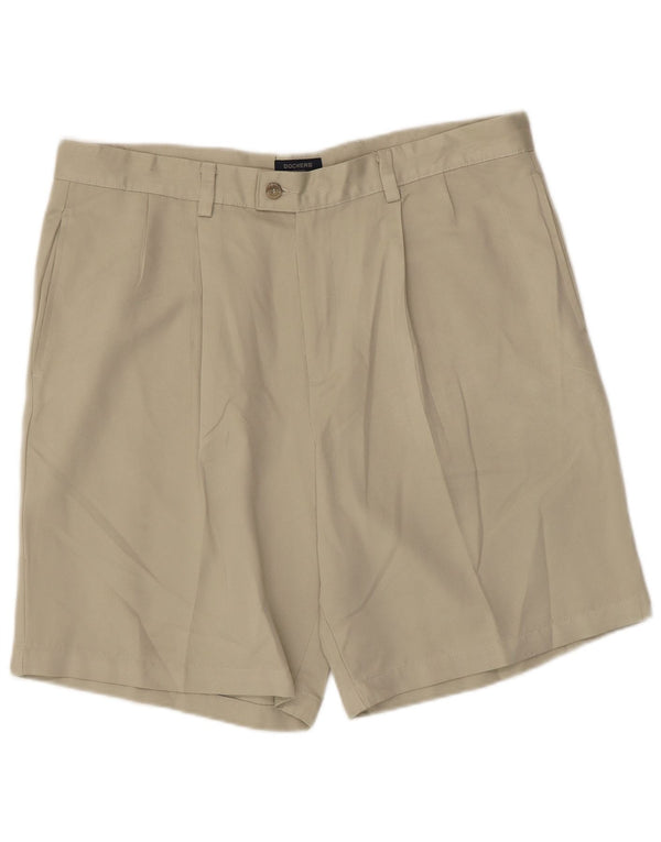 Dockers Herre Pegged Chino Shorts W36 Large Beige Polyester