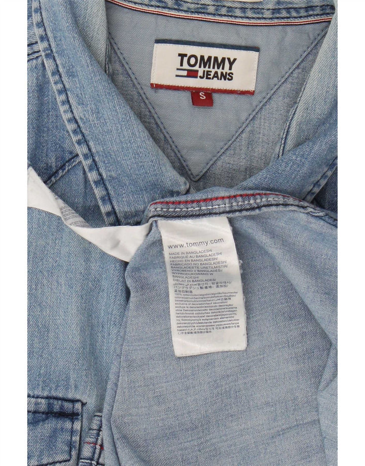 Tommy Hilfiger Denimskjorte til mænd, lille blå bomuld