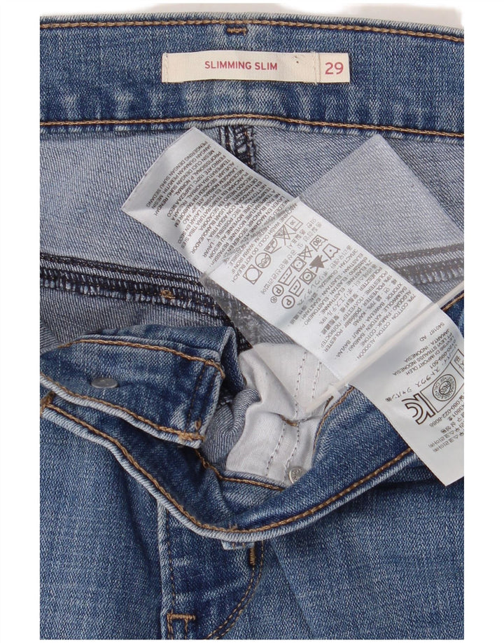 Levi's Kvinder Slankende Slim Jeans W29 L31 Blå Bomuld