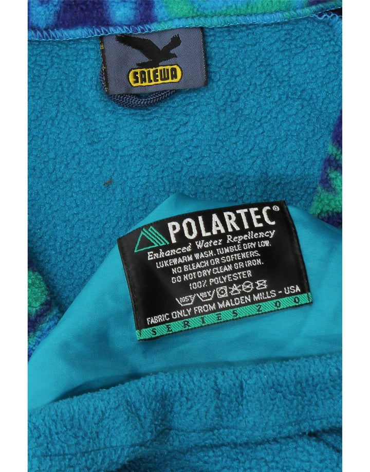 SALEWA Herre Polartec Fleece Jumper med lynlås XL Blå Colourblock Polyester