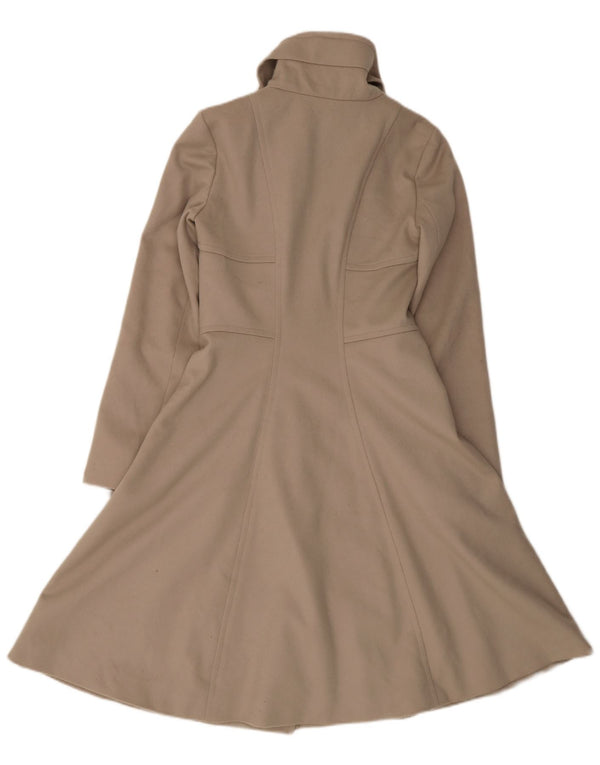 Reiss Dame Dobbeltradet Frakke UK 6 XS Beige Virgin Wool