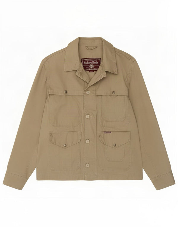 Marlboro Classics Herre Utility Jacket UK 42 XL Khaki Cotton